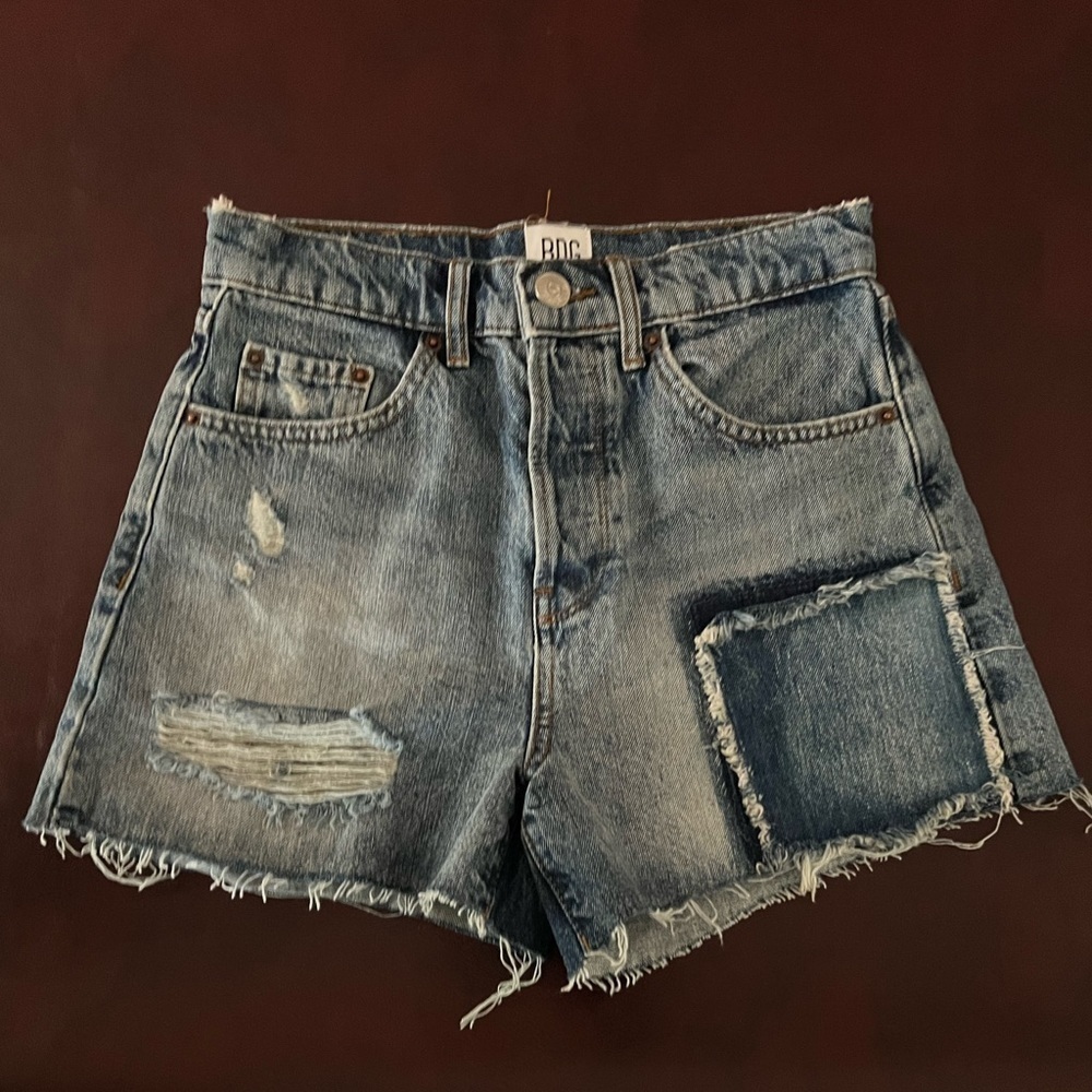 Bdg High Waist Patchwork Button Fly Distressed De… - image 3